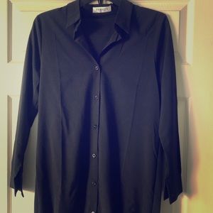 Black Sheer Button Down Dress